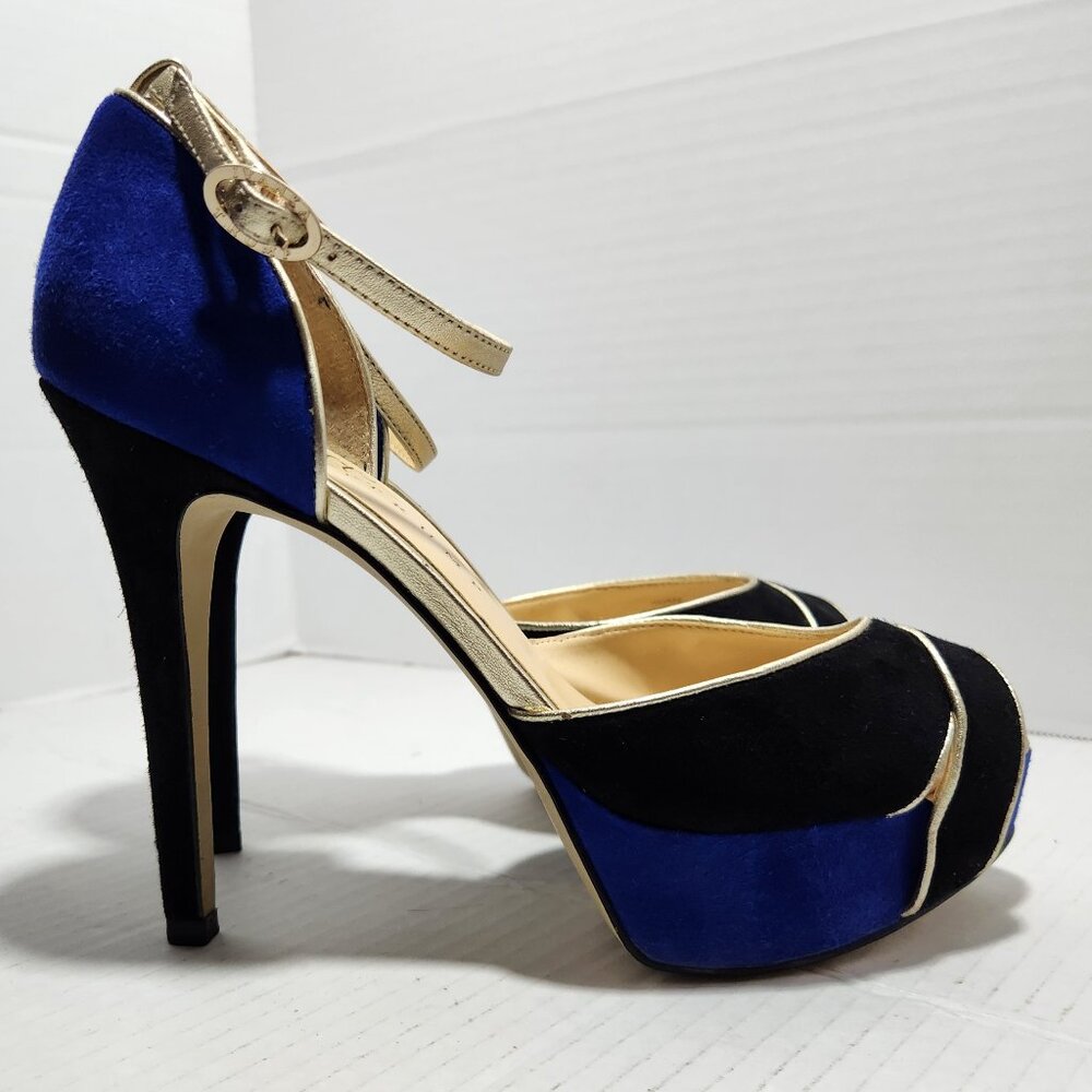 Ivanka Trump Kyra2 Peep-toe Suede Platform High Heels